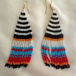 Plunder seed bead Bohemian earrings